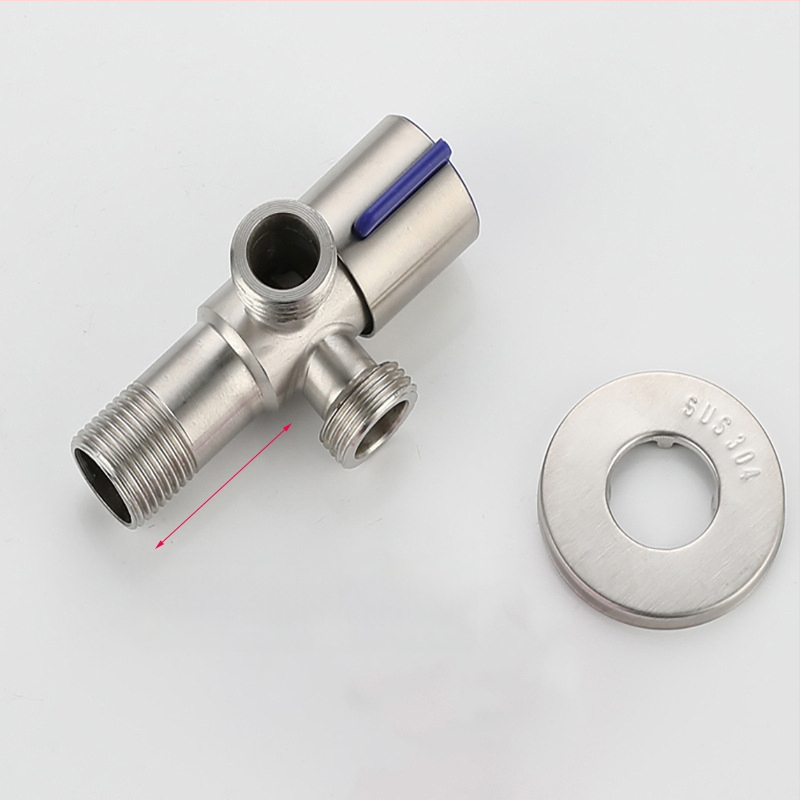 304 nehrđajući čelik trocestni kutni ventil, 1-in 2-out, ugradnja u zid, za WC, bojler, kupaonicu i kuhinju