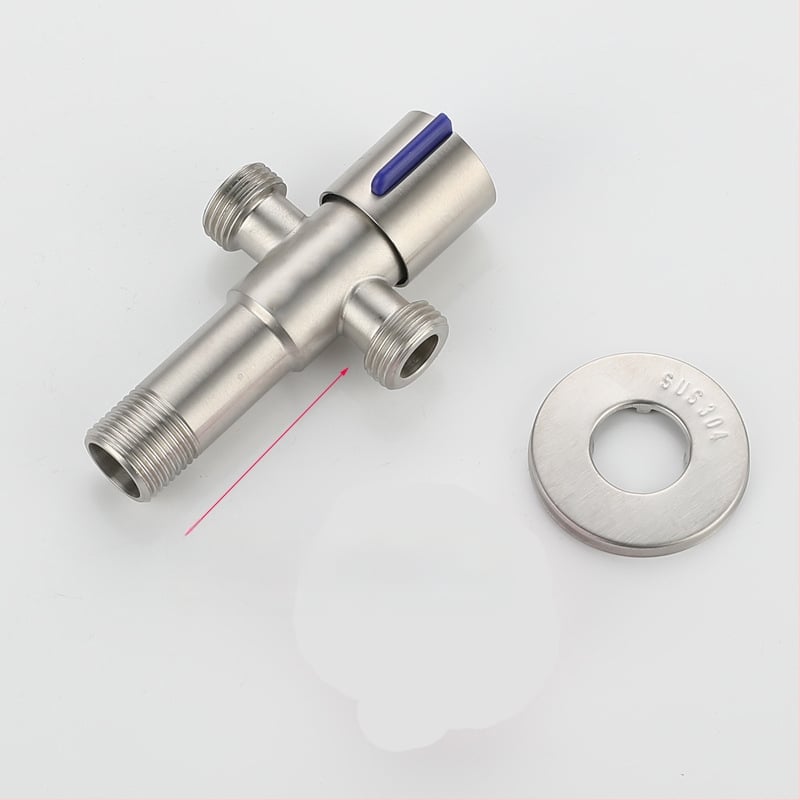 304 nehrđajući čelik trocestni kutni ventil, 1-in 2-out, ugradnja u zid, za WC, bojler, kupaonicu i kuhinju