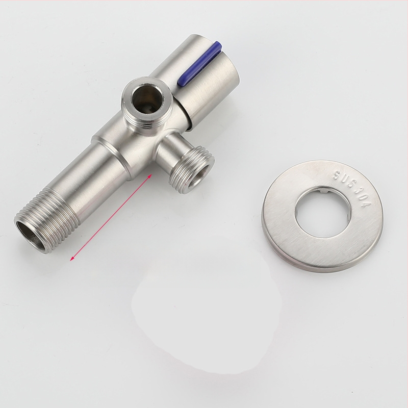 304 nehrđajući čelik trocestni kutni ventil, 1-in 2-out, ugradnja u zid, za WC, bojler, kupaonicu i kuhinju