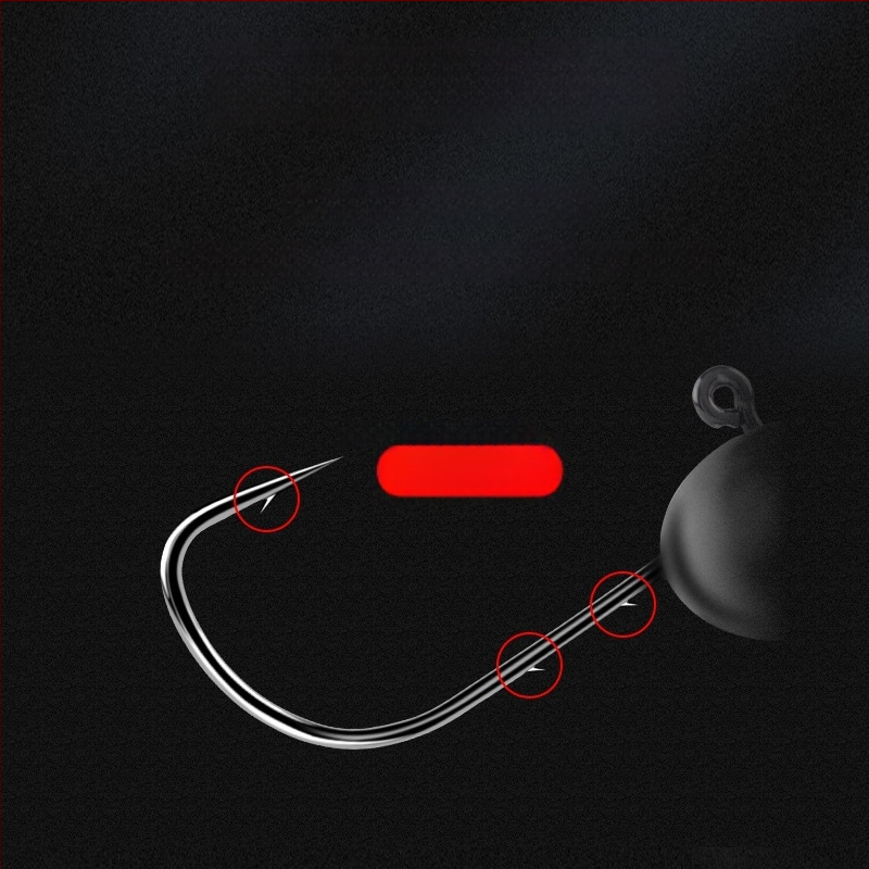 Cârlig de pescuit cu cap de plumb și design cu două fețe în spate