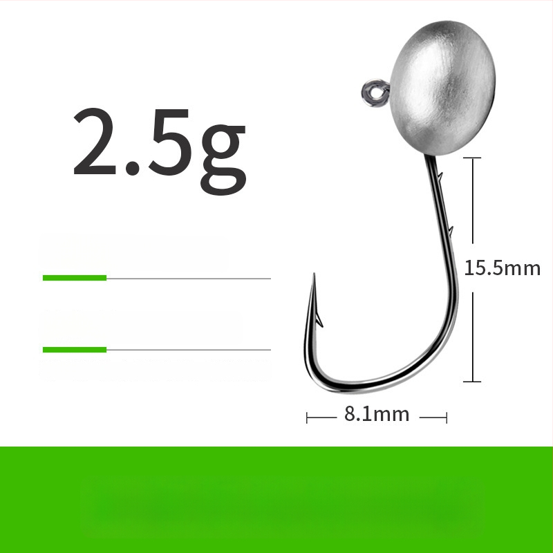 Cârlig de pescuit cu cap de plumb și design cu două fețe în spate