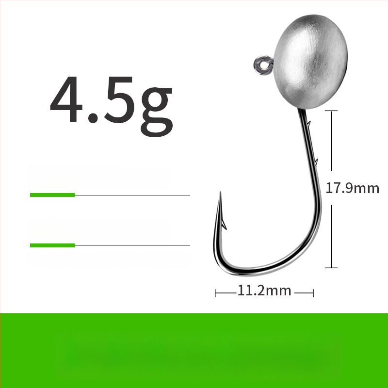 Cârlig de pescuit cu cap de plumb și design cu două fețe în spate