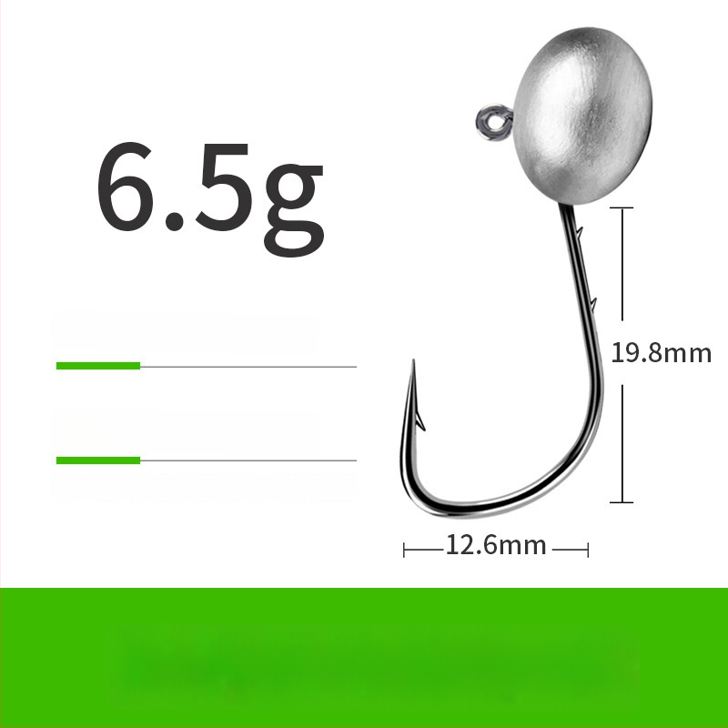 Cârlig de pescuit cu cap de plumb și design cu două fețe în spate