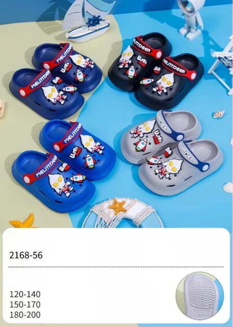 Sandale EVA pentru bebeluți și copii, unisex, talpă moale anti-alunecare, purtare în două moduri, design cu găuri de tip desen animat, stil Baotou, primăvara 2025