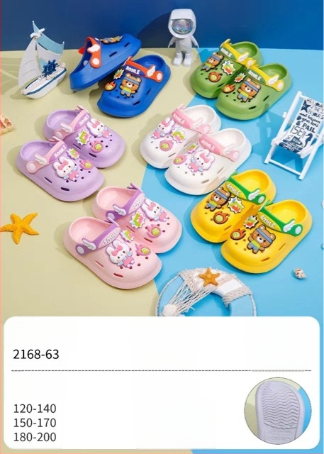 Sandale EVA pentru bebeluți și copii, unisex, talpă moale anti-alunecare, purtare în două moduri, design cu găuri de tip desen animat, stil Baotou, primăvara 2025