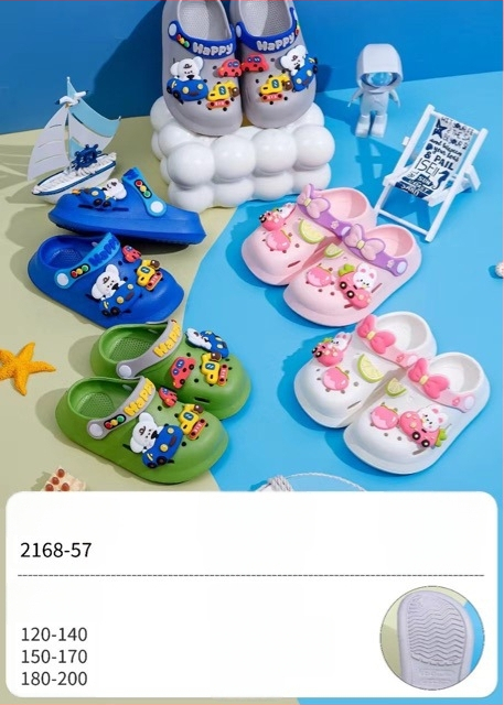 Sandale EVA pentru bebeluți și copii, unisex, talpă moale anti-alunecare, purtare în două moduri, design cu găuri de tip desen animat, stil Baotou, primăvara 2025