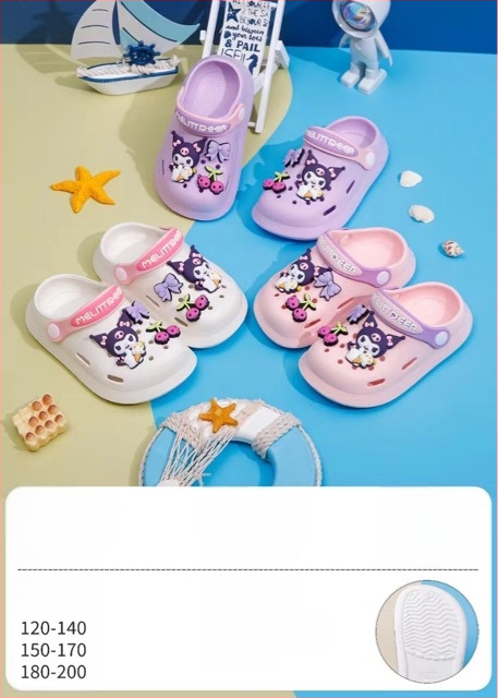 Sandale EVA pentru bebeluți și copii, unisex, talpă moale anti-alunecare, purtare în două moduri, design cu găuri de tip desen animat, stil Baotou, primăvara 2025