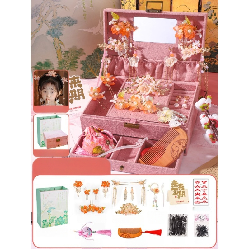 Set accesorii pentru păr pentru copii – agrașe metalice în formă de floare, lucrate manual, stil minimalist modern, ambalare individuală, lansare primăvara 2025