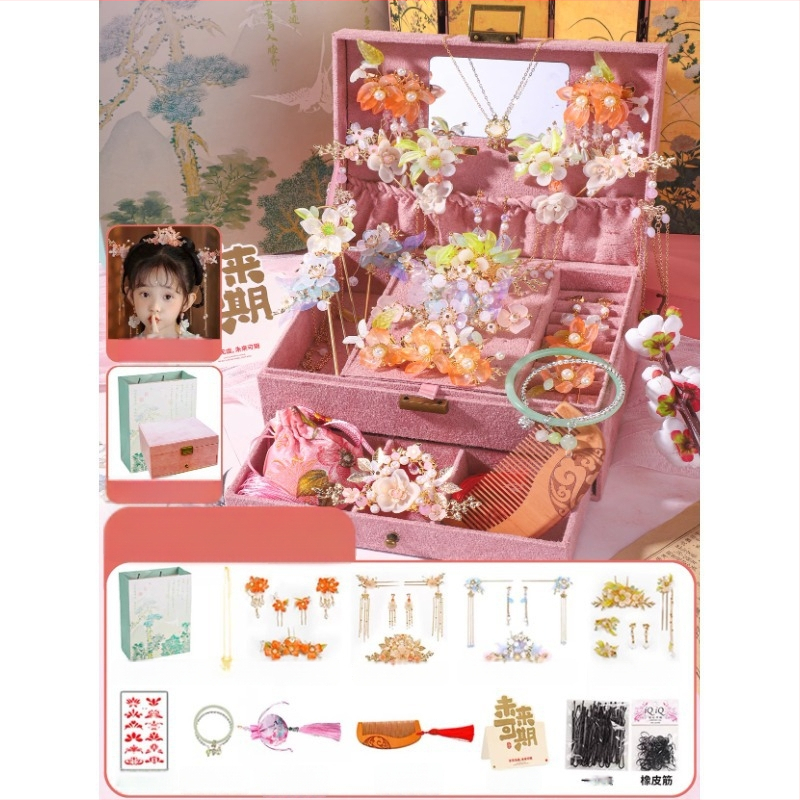 Set accesorii pentru păr pentru copii – agrașe metalice în formă de floare, lucrate manual, stil minimalist modern, ambalare individuală, lansare primăvara 2025