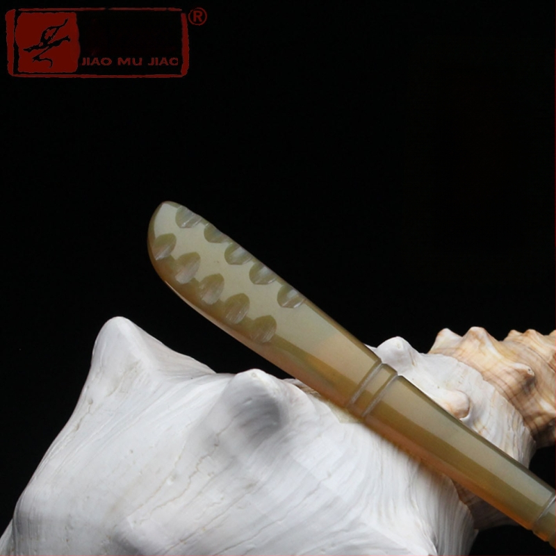 Щипка за коса от рог на як, ръчно издялана в етнически стил за дами, класическа