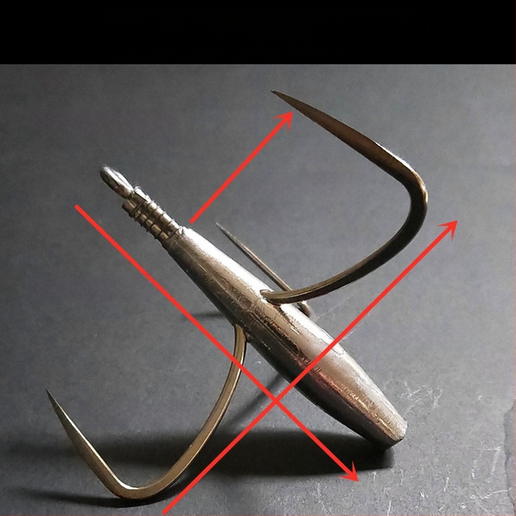 Cârlig de pescuit cu greutate din plumb de tip ancoră — Integrity Hook; origine Wuhu, Anhui; ambalaj 1000 buc.; loc de pescuit: râu; tip cârlig: anchor fish