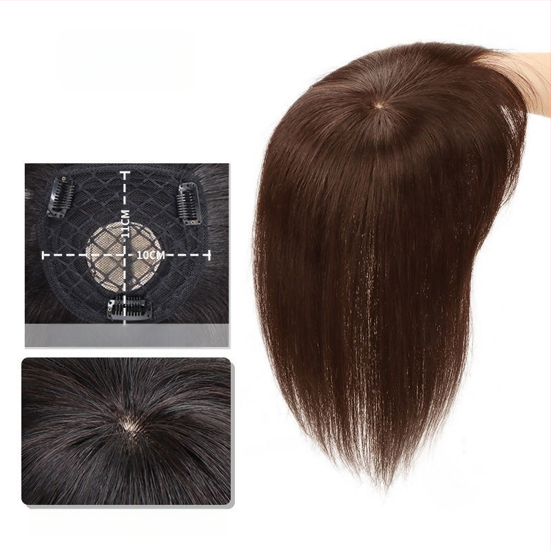 Горна част за възстановяване на косата с челна прическа, термоустойчива коса, без топло боядисване, подходяща за всички тонове кожа