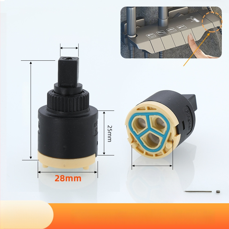 Jadro sprchového ventilu – keramický plast, moderný štýl, ovládanie otočením (keramický plast; moderný štýl; ovládanie otočením)