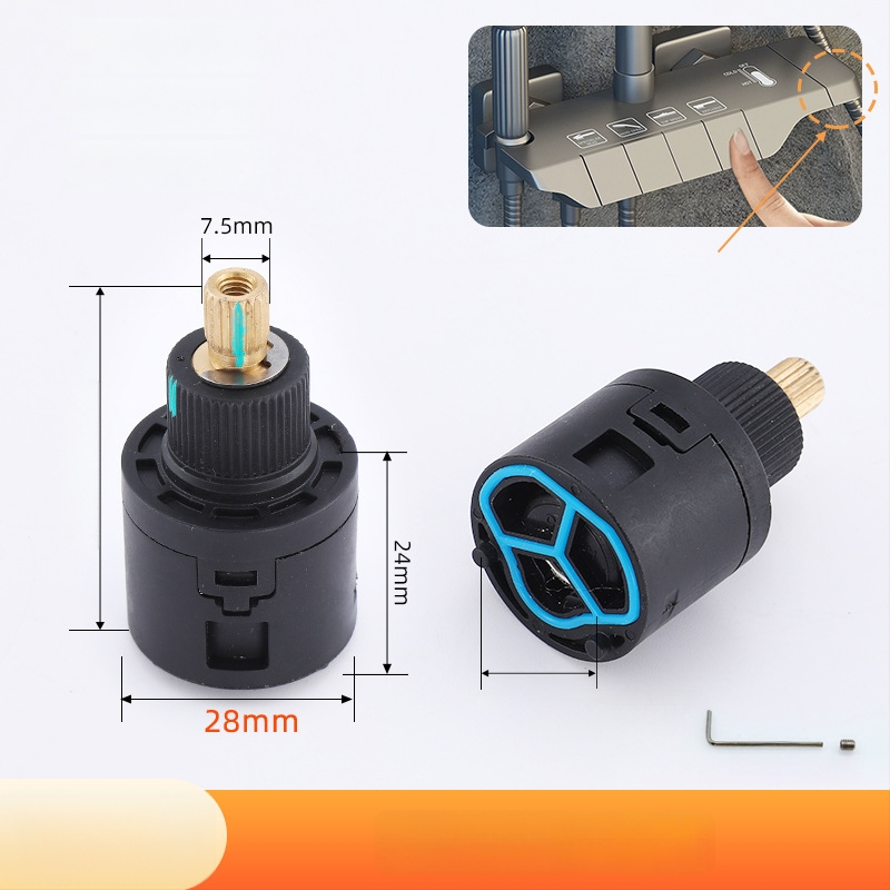 Jadro sprchového ventilu – keramický plast, moderný štýl, ovládanie otočením (keramický plast; moderný štýl; ovládanie otočením)