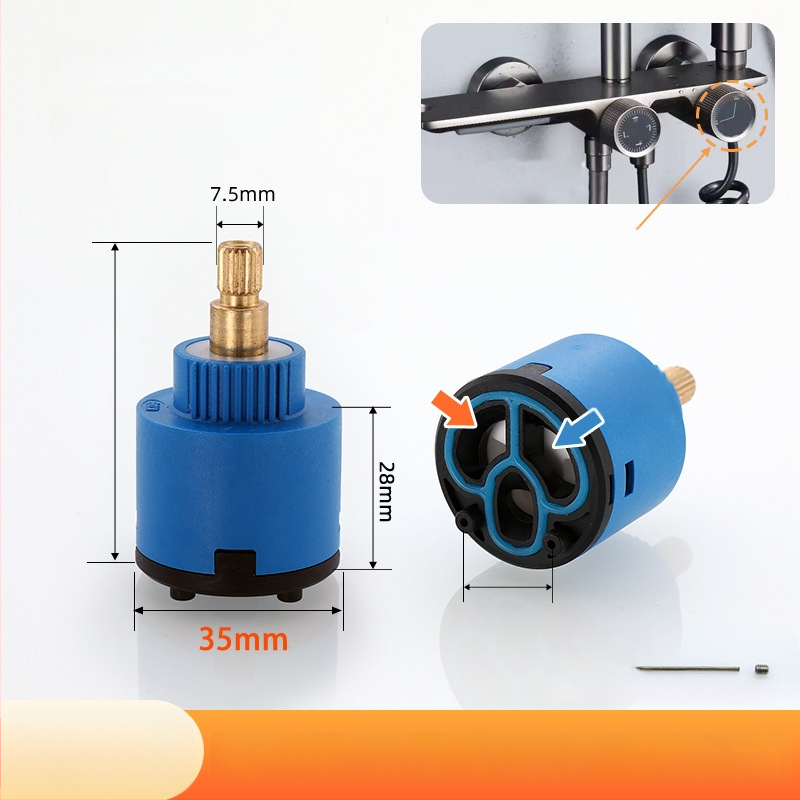 Jadro sprchového ventilu – keramický plast, moderný štýl, ovládanie otočením (keramický plast; moderný štýl; ovládanie otočením)