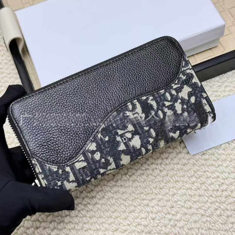 Μακρύ δερμάτινο πορτοφόλι με φερμουάρ, γνήσιο δέρμα, κορυφαίας ποιότητας, 1-πτυχή, unisex, μεγάλος χώρος για κάρτες