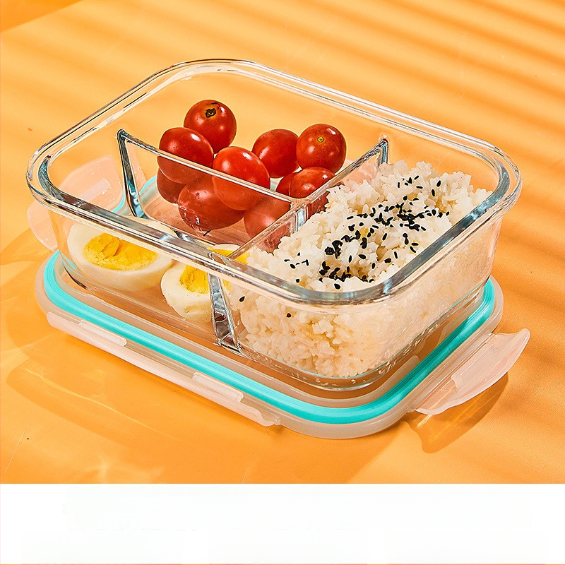 Üveg ebédes doboz, kör alakú, magas boroszilikát üveg, kapacitás 1–2 L, mikrohullámú sütőben használható