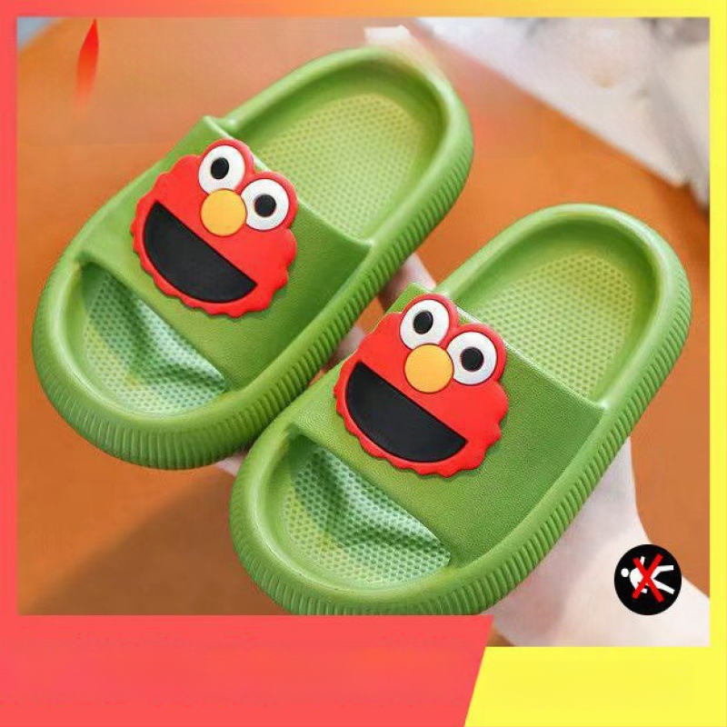 Детски летни PVC пантофи с мрежеста горна част и карикатурен дизайн, антихлъзгаща мека подметка