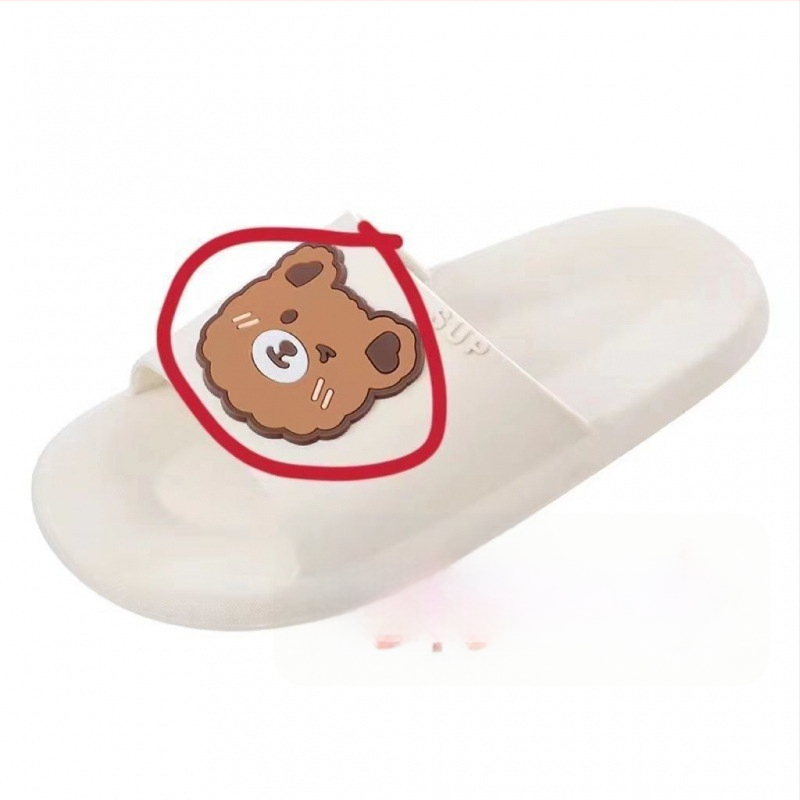 Детски летни PVC пантофи с мрежеста горна част и карикатурен дизайн, антихлъзгаща мека подметка