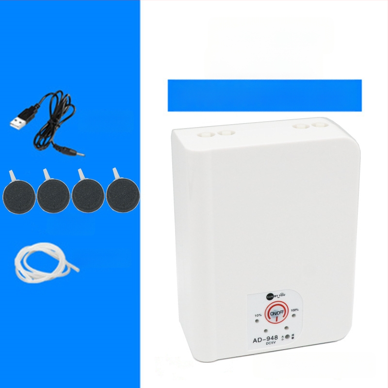 Spirit Companion oxigénszivattyú akváriumhoz – ultra halk, hordozható, USB-töltéses, DC-tápellátás, kettős használat