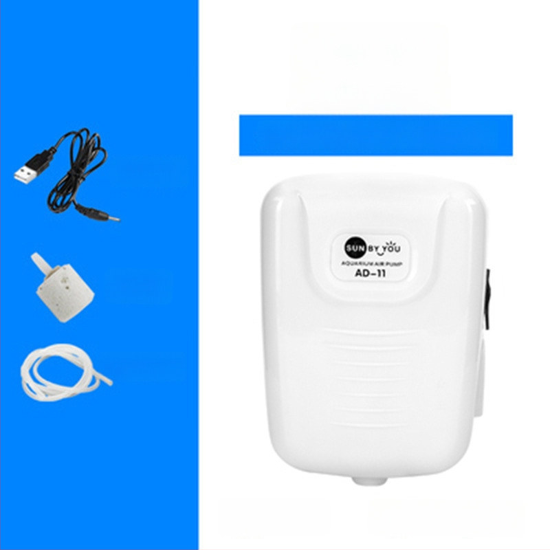 Spirit Companion oxigénszivattyú akváriumhoz – ultra halk, hordozható, USB-töltéses, DC-tápellátás, kettős használat