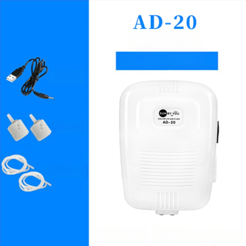 Spirit Companion oxigénszivattyú akváriumhoz – ultra halk, hordozható, USB-töltéses, DC-tápellátás, kettős használat