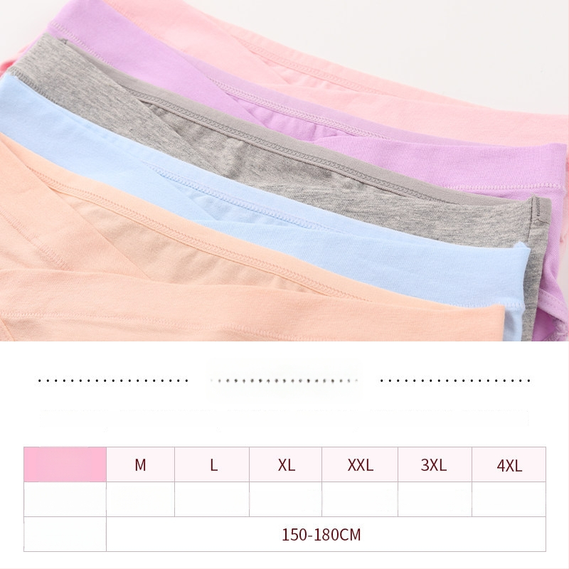 Chiloți de maternitate - bumbac 95%+, talie joasă pentru sprijinul burții, respirabili, pentru sarcină mijlocie-târzie și postpartum