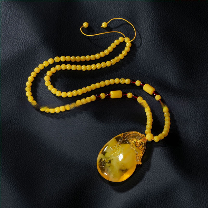 Uniszex hosszú pulóverlánc teardrop medállal, gyöngylánccal, kockás mintázattal, 21–50 cm hosszú