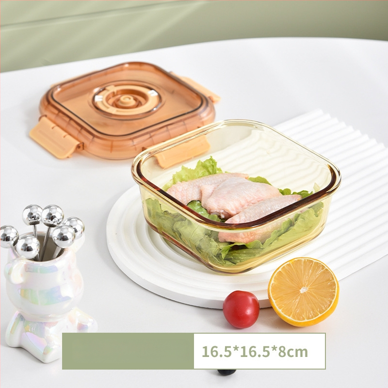 Üveges ebédes doboz kettős rekesszel, élelmiszerbiztos üveg, frissesség megőrzése, mikrohullámú sütőben használható