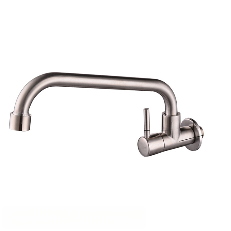 Kuchynský drezový kohút, nástenný, meď, iba studená voda, moderný minimalistický štýl, celokovový ventil, ručné ovládanie, jednosed dizajn