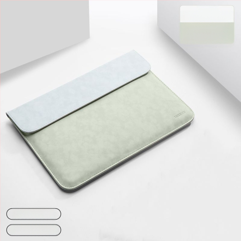 Huawei MateBook 14s és Apple notebookokhoz készült laptop tok, PU anyag, belső bélés szintetikus bőrrel, városi minimalist stílus