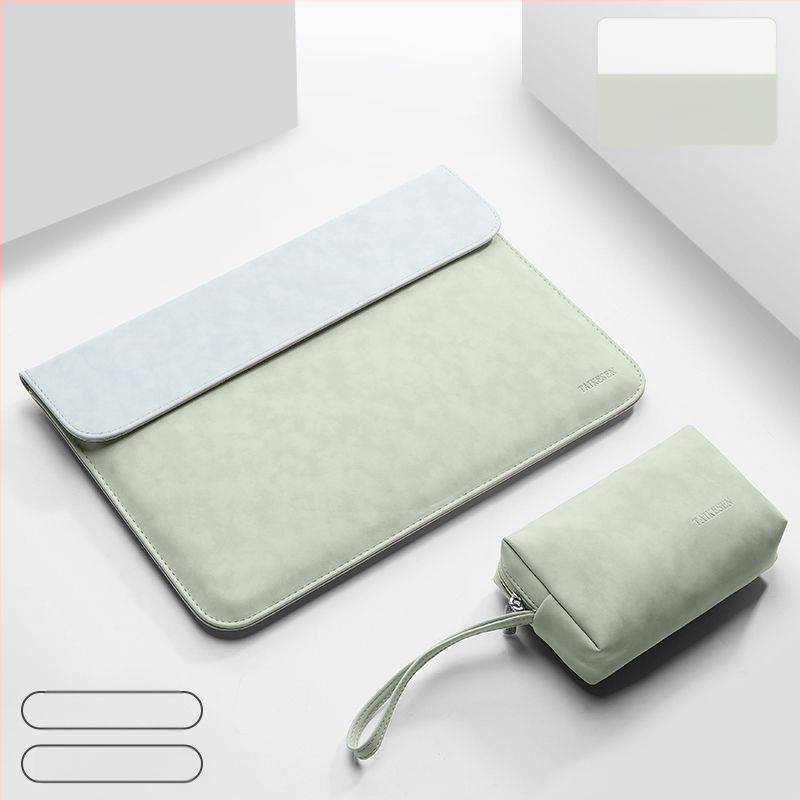 Huawei MateBook 14s és Apple notebookokhoz készült laptop tok, PU anyag, belső bélés szintetikus bőrrel, városi minimalist stílus