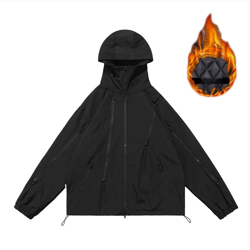 Γυναικείο μπουφάν σε στυλ μπεϊζμπολ, άνετη γραμμή, μακριά μανίκια, γιακά πόλο, φερμουάρ, ελαφρύ ύφασμα, καλοκαίρι 2023