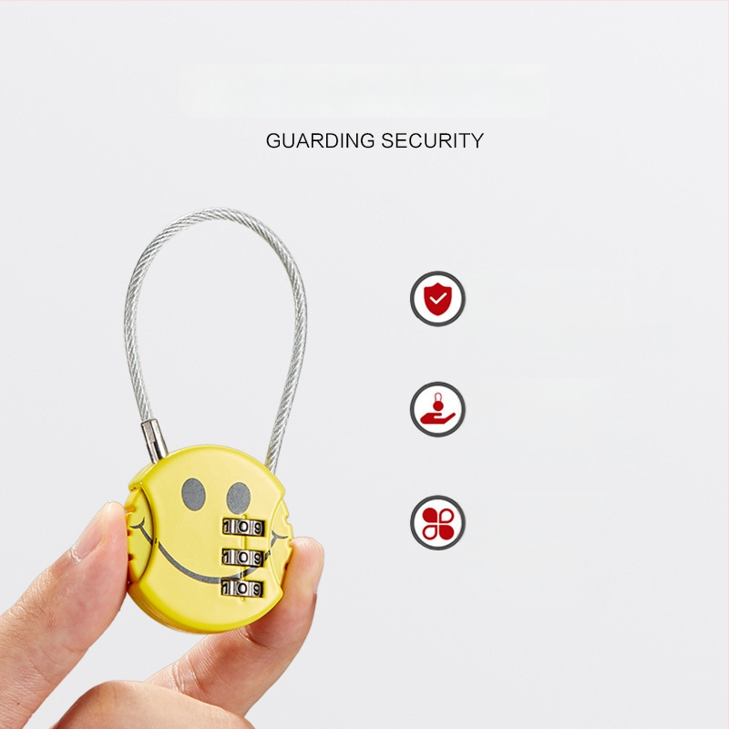 Jelszavas zár sisakhoz, poggyászhoz és edzőtermi szekrényhez | Cinkötvözet, 48.4, Acéldrótos mechanizmus