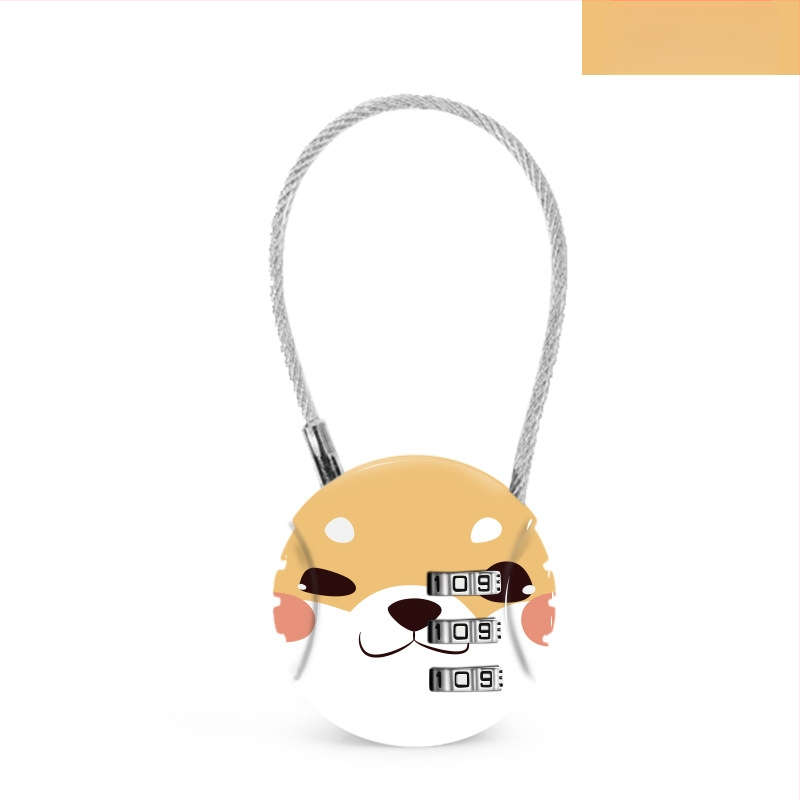 Jelszavas zár sisakhoz, poggyászhoz és edzőtermi szekrényhez | Cinkötvözet, 48.4, Acéldrótos mechanizmus