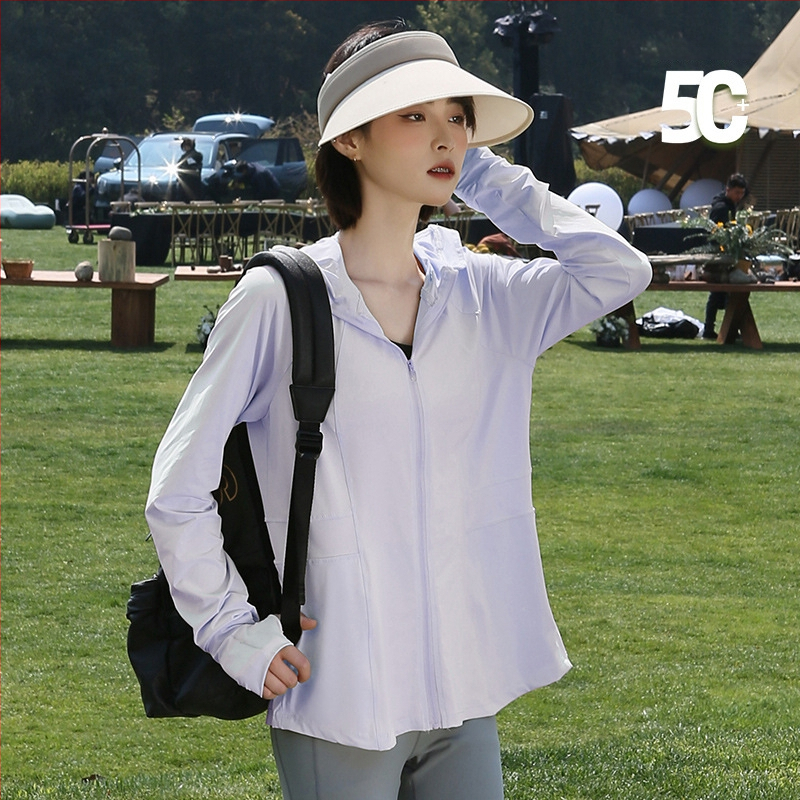 Dámska letná vetrovka s UV ochranou UPF50+, priedušná a ľahká, s kapucňou, polyester