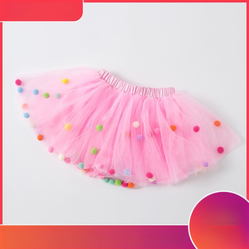 Fustă tutu prințesă din nylon pentru fetițe, model Cartoon, căptușită cu bumbac, 90% nylon, vară