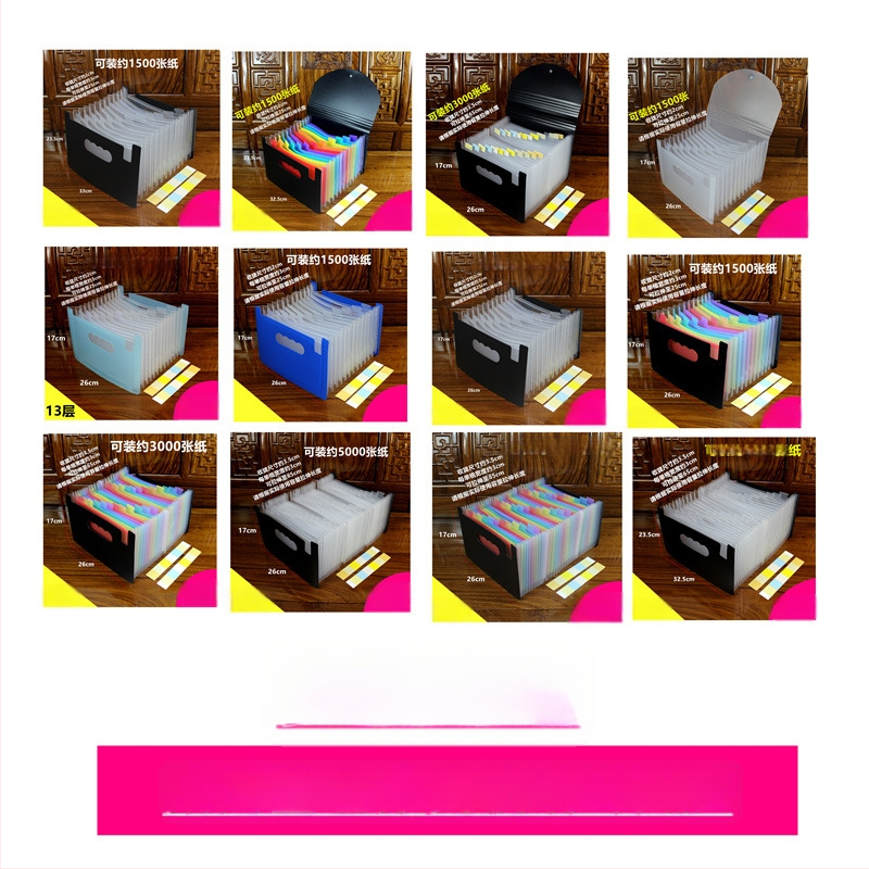 A5-ös méretű műanyag iratrendező – akordeon típusú dokumentumokhoz (számlák és nyugták), QS1546511521