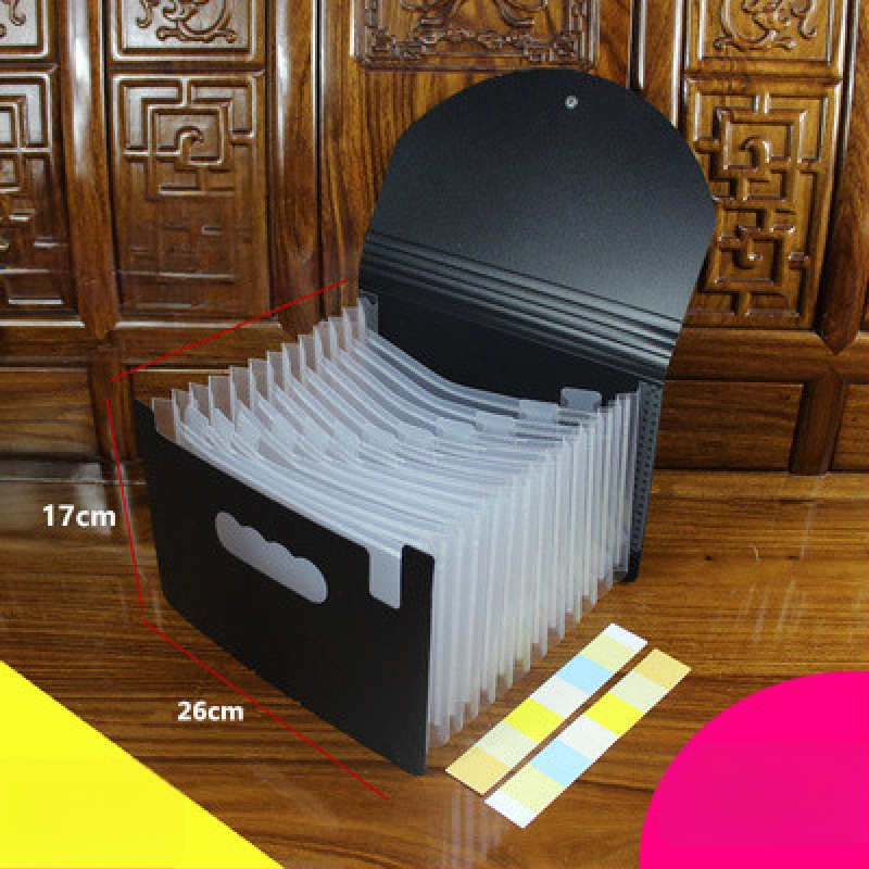 A5-ös méretű műanyag iratrendező – akordeon típusú dokumentumokhoz (számlák és nyugták), QS1546511521