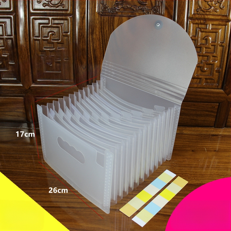 A5-ös méretű műanyag iratrendező – akordeon típusú dokumentumokhoz (számlák és nyugták), QS1546511521