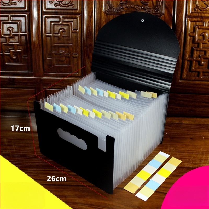 A5-ös méretű műanyag iratrendező – akordeon típusú dokumentumokhoz (számlák és nyugták), QS1546511521