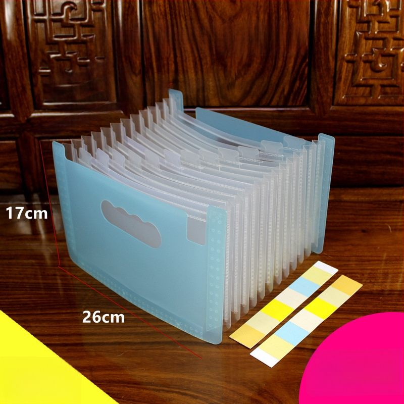 A5-ös méretű műanyag iratrendező – akordeon típusú dokumentumokhoz (számlák és nyugták), QS1546511521