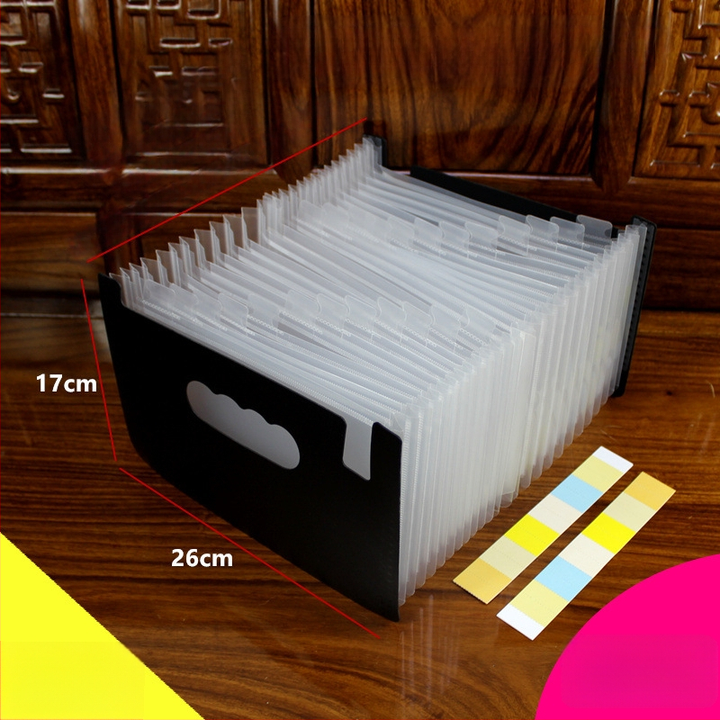 A5-ös méretű műanyag iratrendező – akordeon típusú dokumentumokhoz (számlák és nyugták), QS1546511521