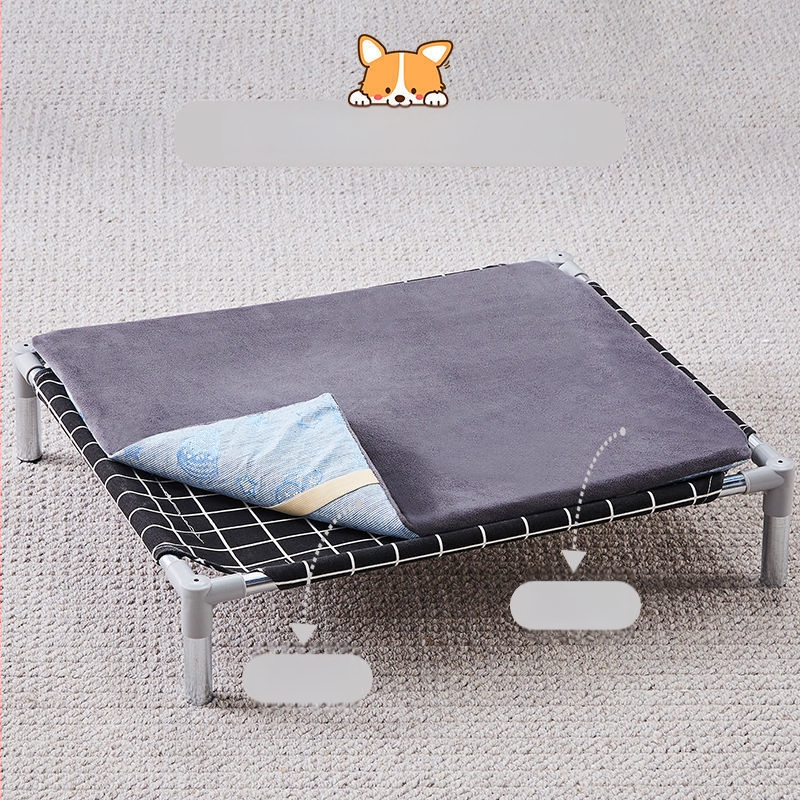 Лежло за домашни любимци със метален каркас за котки (Метал; За котки; Гнезда и клетки; Котешка постелка)