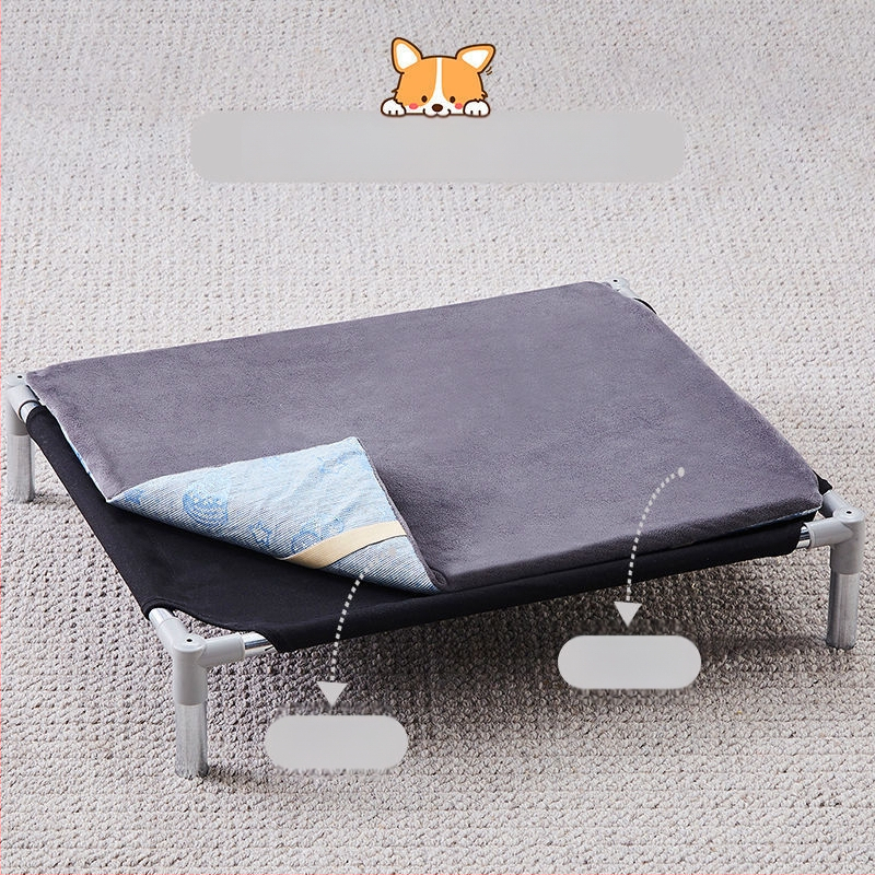 Лежло за домашни любимци със метален каркас за котки (Метал; За котки; Гнезда и клетки; Котешка постелка)