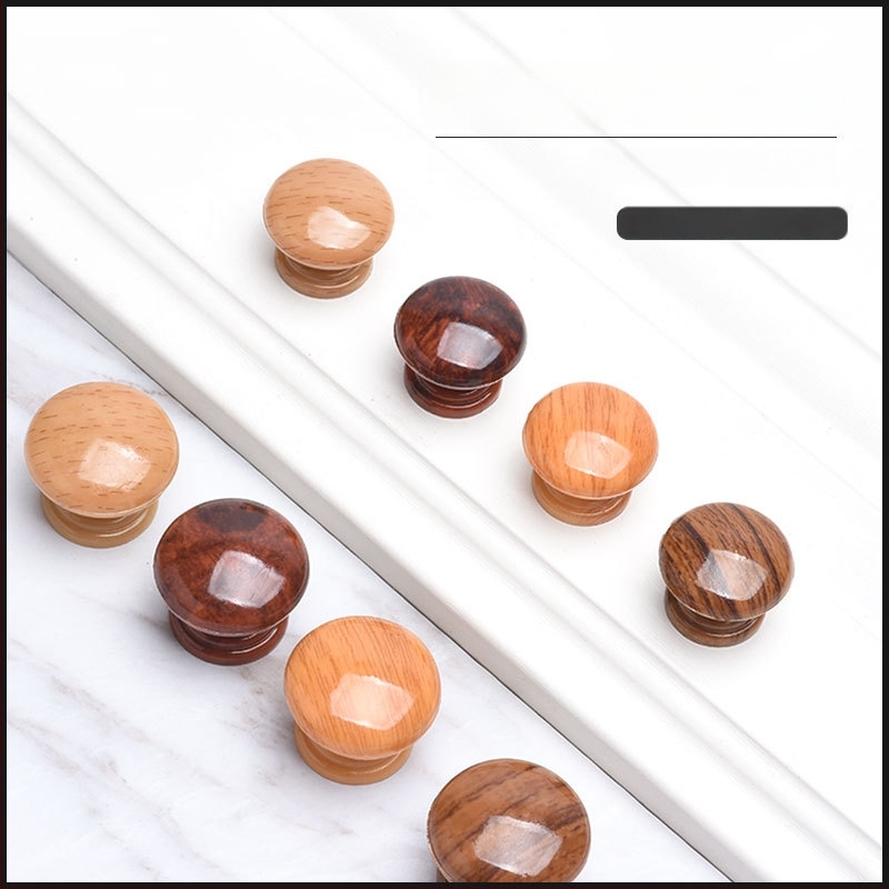 Ξύλινη λαβή ντουλάπας, κυκλικού σχήματος σε στυλ τρομπέτας, φινίρισμα μεταφοράς νερού, επιφανειακή εγκατάσταση, για πόρτες και συρτάρια, μοντέρνος μινιμαλισμός