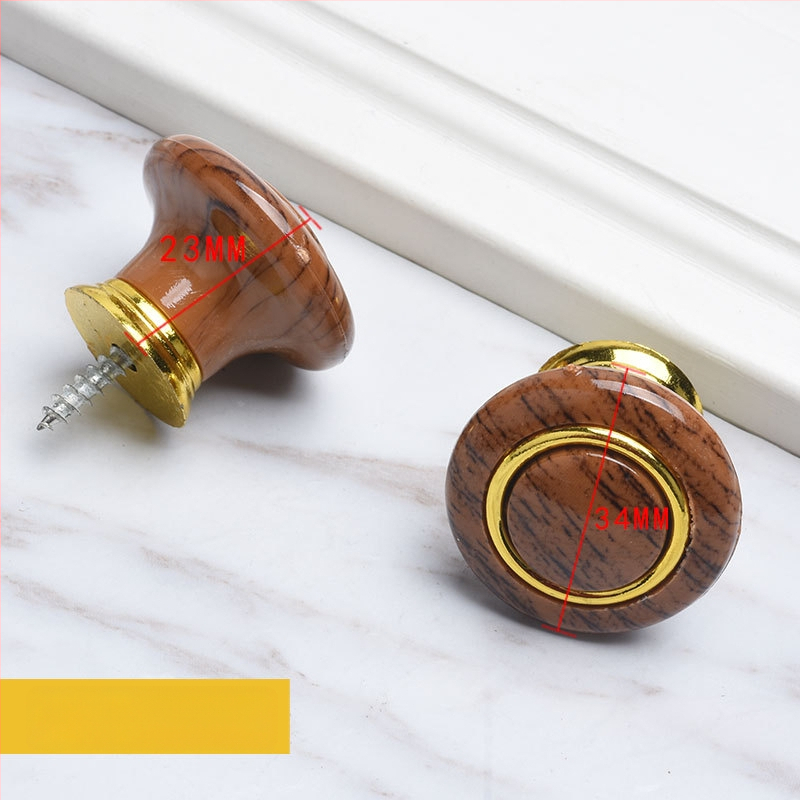 Ξύλινη λαβή ντουλάπας, κυκλικού σχήματος σε στυλ τρομπέτας, φινίρισμα μεταφοράς νερού, επιφανειακή εγκατάσταση, για πόρτες και συρτάρια, μοντέρνος μινιμαλισμός