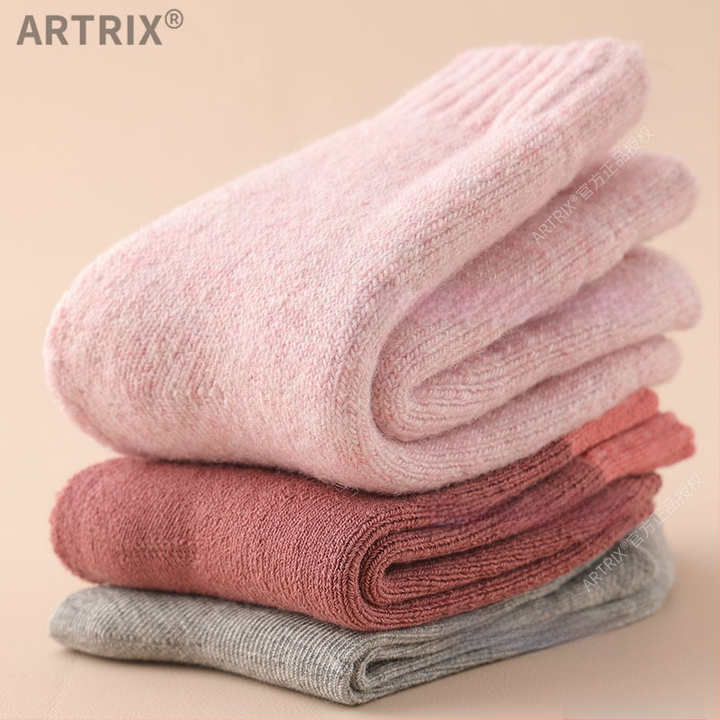 Χειμερινές μάλλινες κάλτσες για μωρά και παιδιά, παχιές, μακριές, χωρίς φτέρνα, unisex