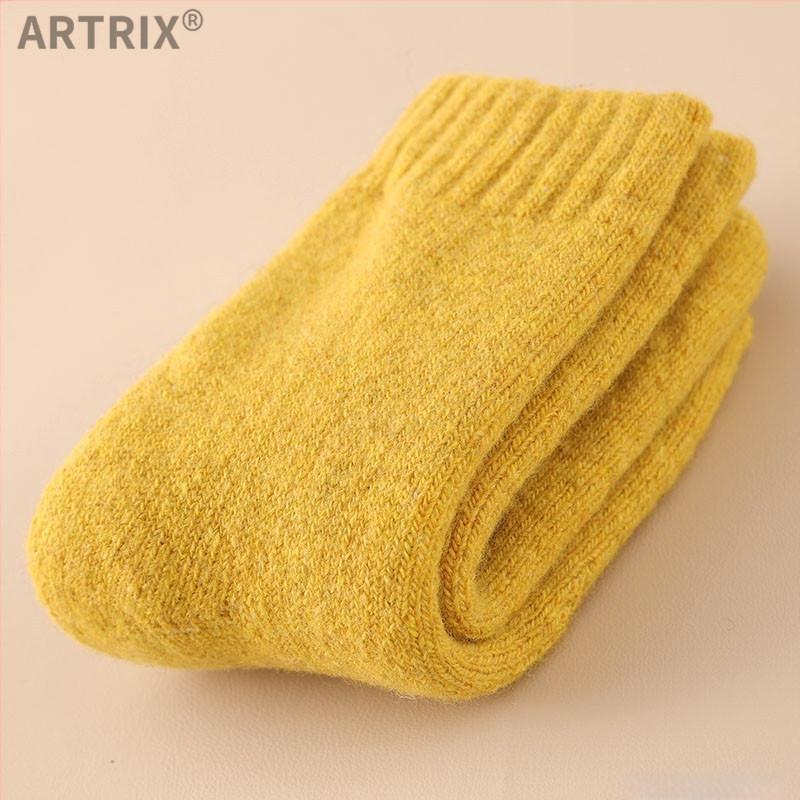 Χειμερινές μάλλινες κάλτσες για μωρά και παιδιά, παχιές, μακριές, χωρίς φτέρνα, unisex