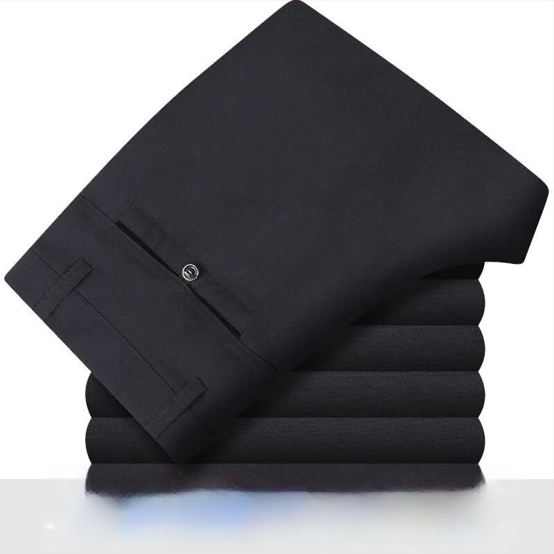 Ανδρικά casual παντελόνια καλοκαιριού από βαμβάκι-λινό, ελαφριά, ψηλή μέση, ίσια γραμμή, φερμουάρ, διαπνοή